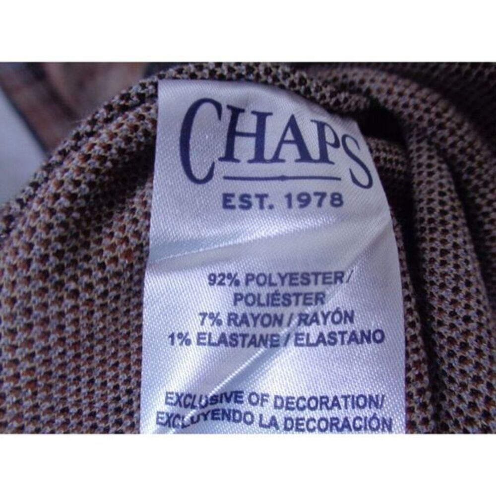 Chaps Men's Knit‎ Brown Plaid Flannel Shirt Long Sleeve Super Soft Size Medium - Picture 5 of 5